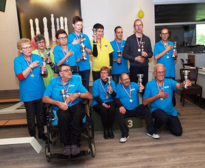 De winnaars van het G-kegelevenement te Alkmaar De winnaars van het G-kegelevenement te Alkmaar